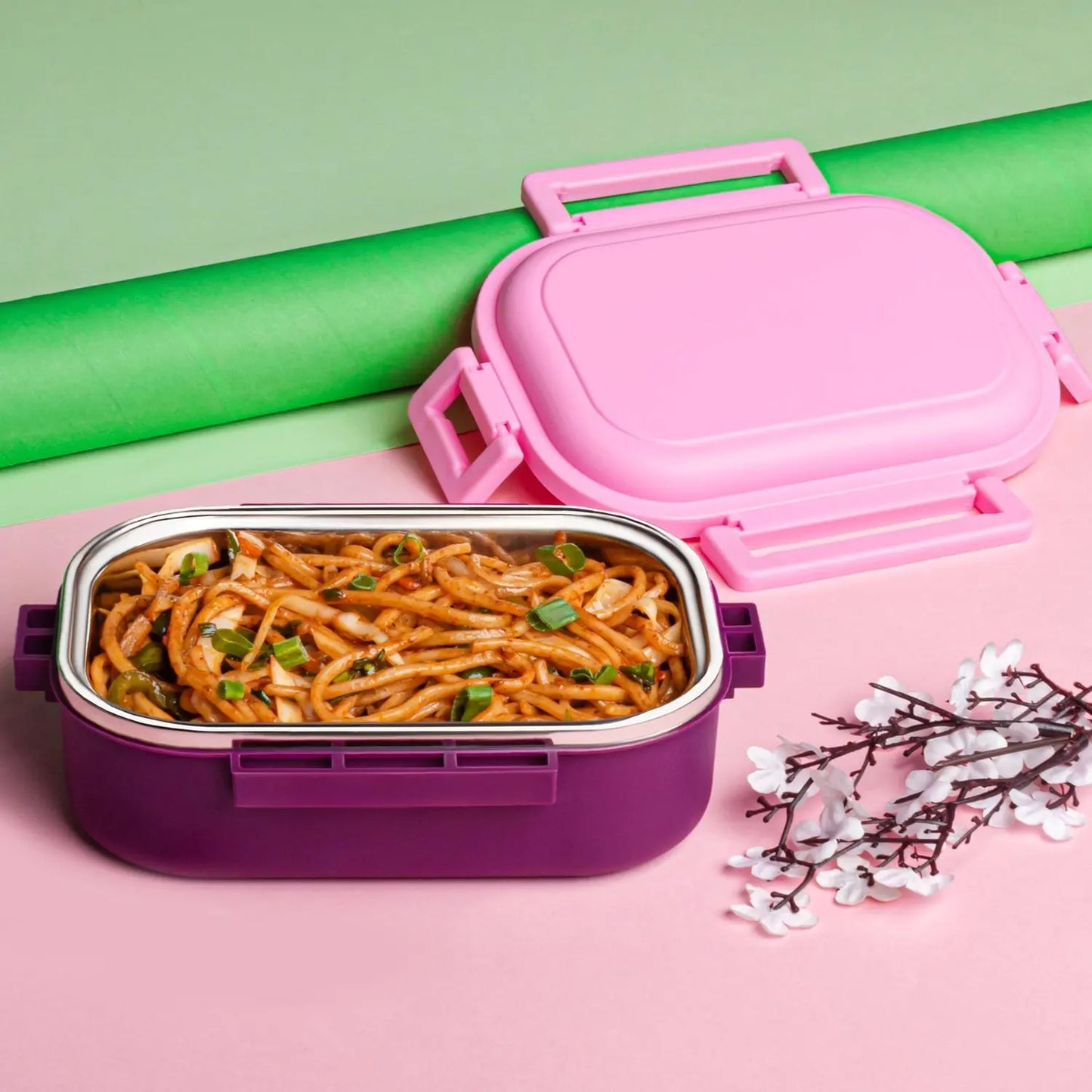Insulated Stainless Steel Lunch Box – Leakproof & Comes with Spoon 🍱🔥❄️ - Chestore
