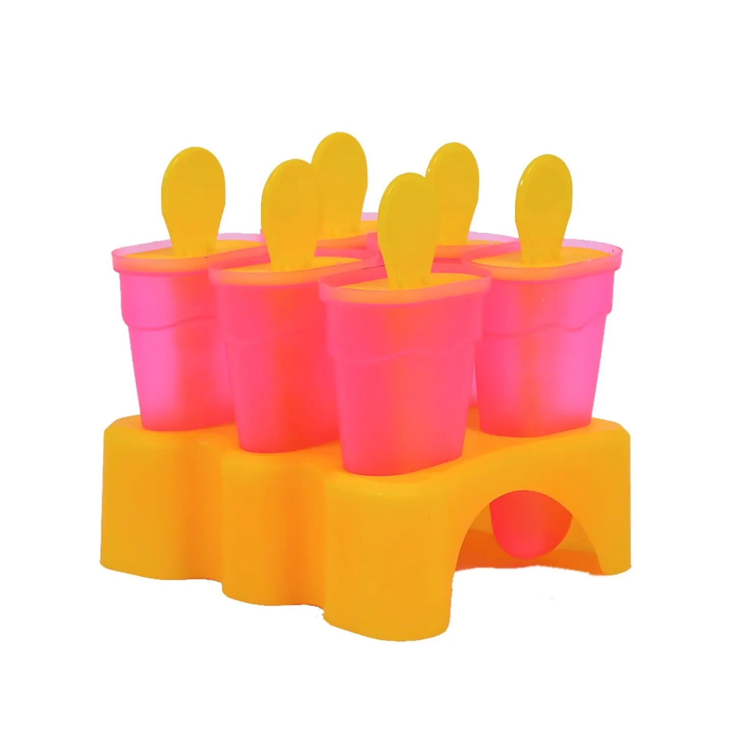 Kulfi Maker Moulds Set (6 Pcs) – Plastic Homemade Ice Cream Moulds for Freezer Use - Chestore