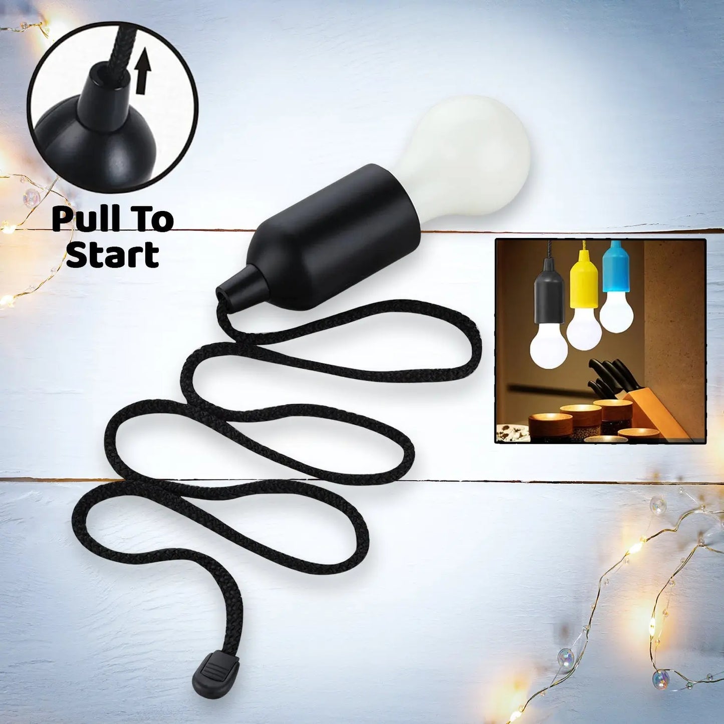 1pcs Led Bulbs Pull Cord Light Led Pull Cord Light Hanging Led Bulb Pull Wire Drawstring Light Bulb Black Led Pendant Lights - Chestore