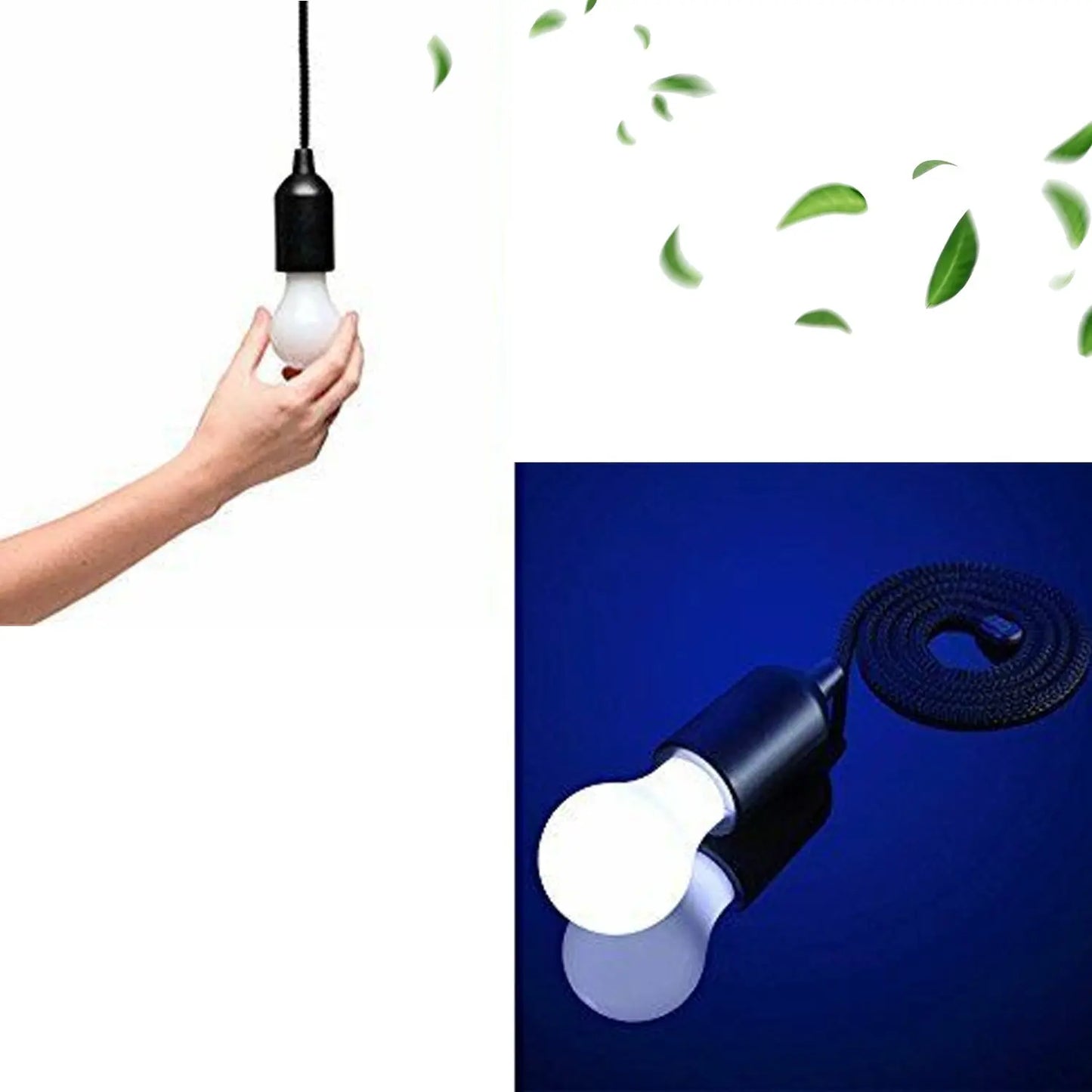 1pcs Led Bulbs Pull Cord Light Led Pull Cord Light Hanging Led Bulb Pull Wire Drawstring Light Bulb Black Led Pendant Lights - Chestore