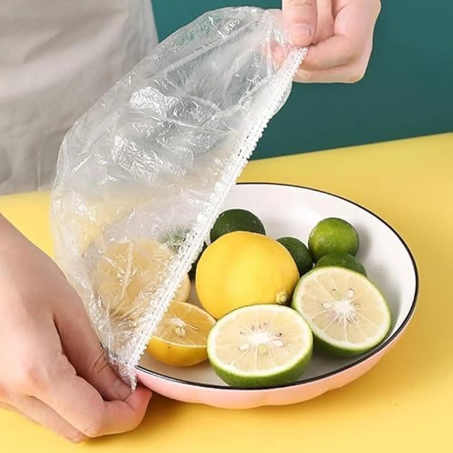 Large Disposable Elastic Food Storage Covers – 100 Pcs Set | Fresh & Spill - Proof 🥗🛡️ - Chestore