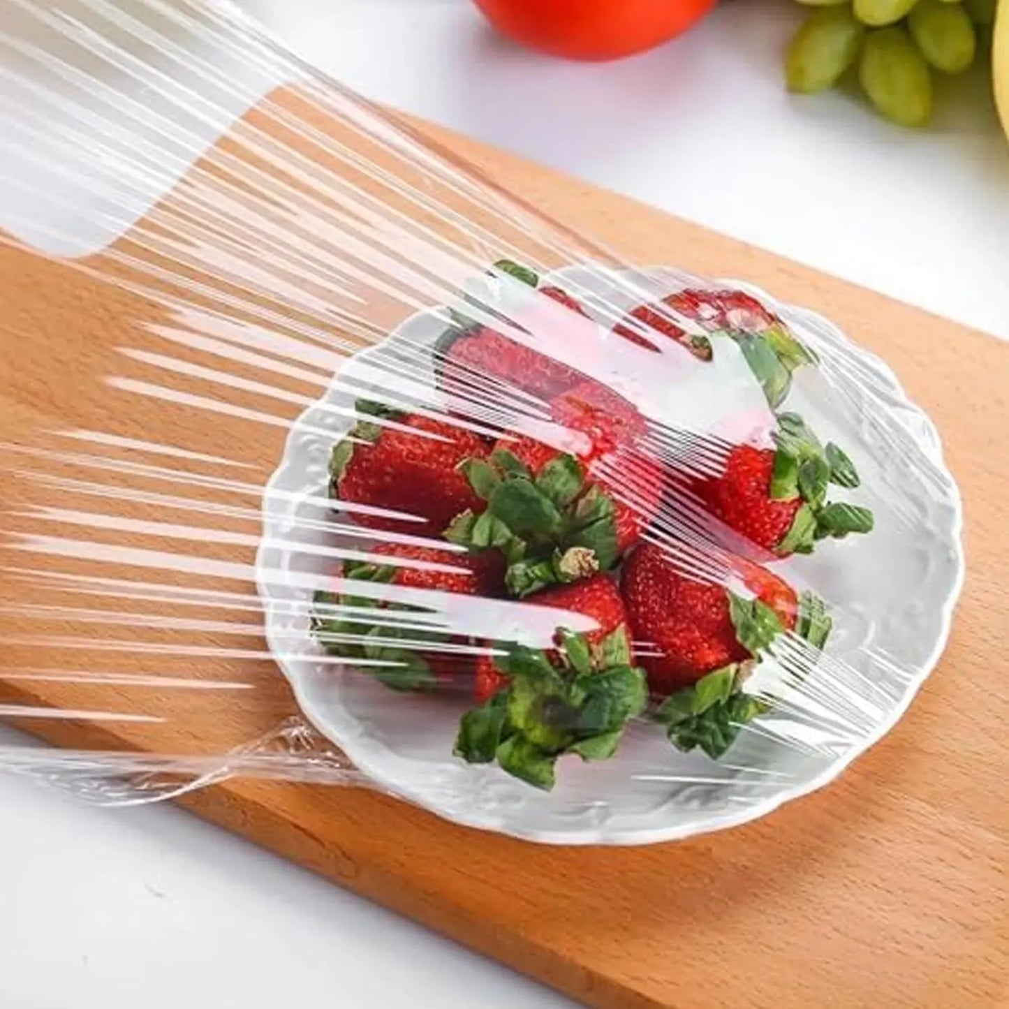 Large Disposable Elastic Food Storage Covers – 100 Pcs Set | Fresh & Spill - Proof 🥗🛡️ - Chestore
