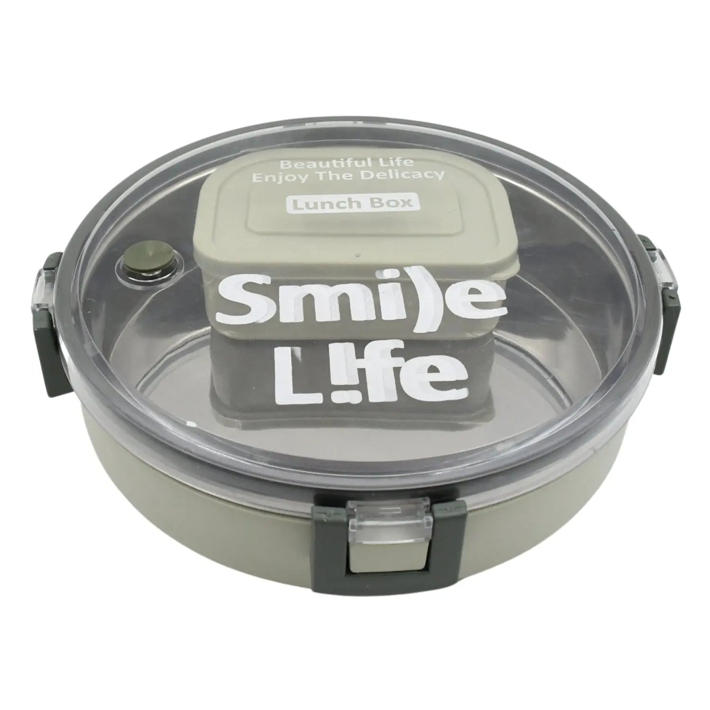 Miracle Stainless Steel Round Leak - Proof Lunch Box (450ml + 250ml) - Chestore