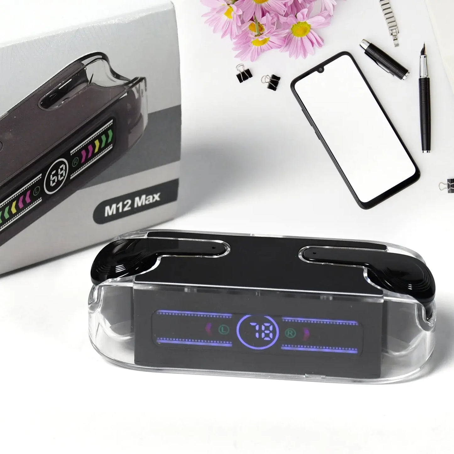 Earphones with Touch Control – M12 Max Wireless Bluetooth Stereo Sound - Chestore
