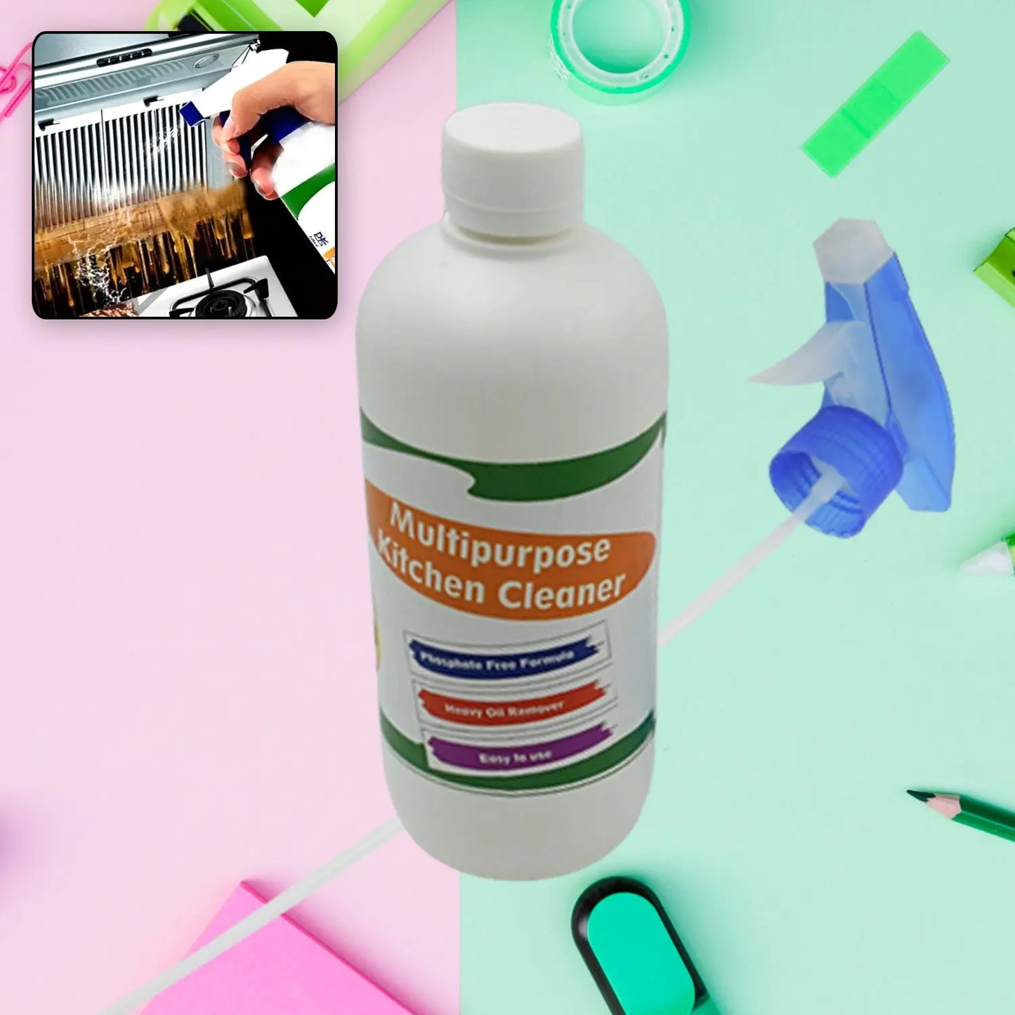 Magic Kitchen Degreaser Spray | Oil & Grease Stain Remover – 500ml - Chestore