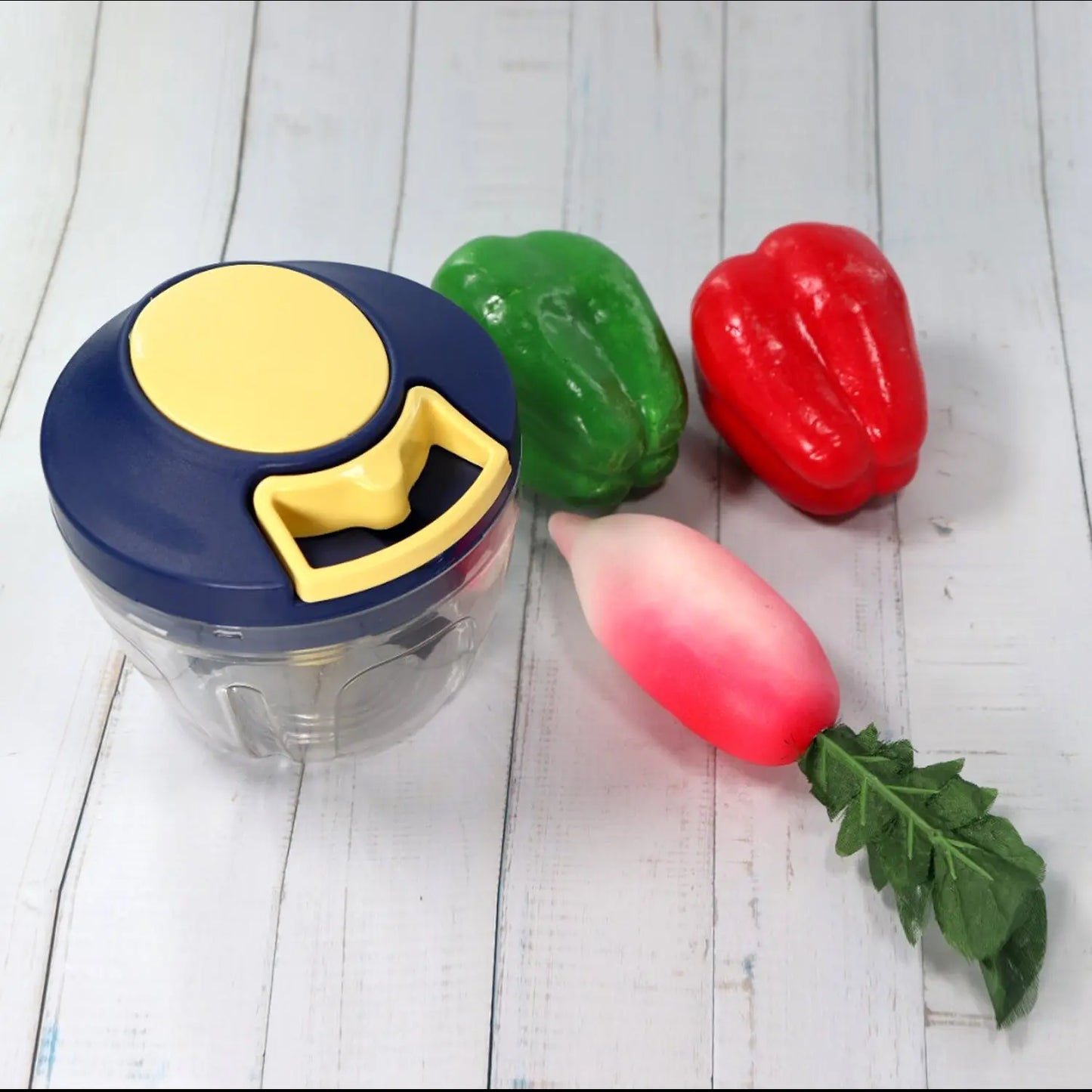 🥕🔪 0089 Chopper with 4 Blades – 650ml Manual Food Chopper - Chestore