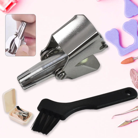 Nose Hair Clipper Stainless Steel Hair Remover (1 Pc With Brush Plastic Case) - Chestore