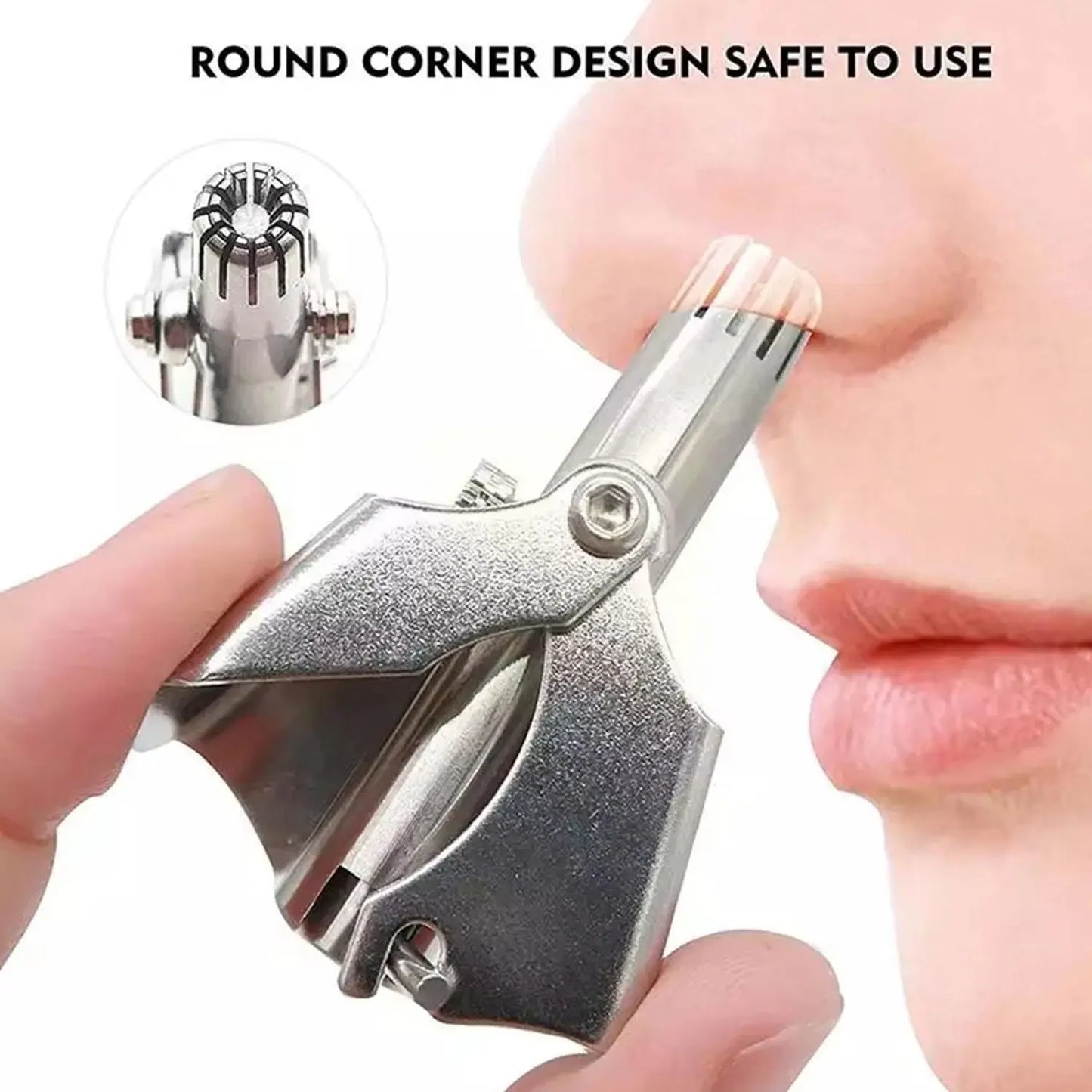 Nose Hair Clipper Stainless Steel Hair Remover (1 Pc With Brush Plastic Case) - Chestore