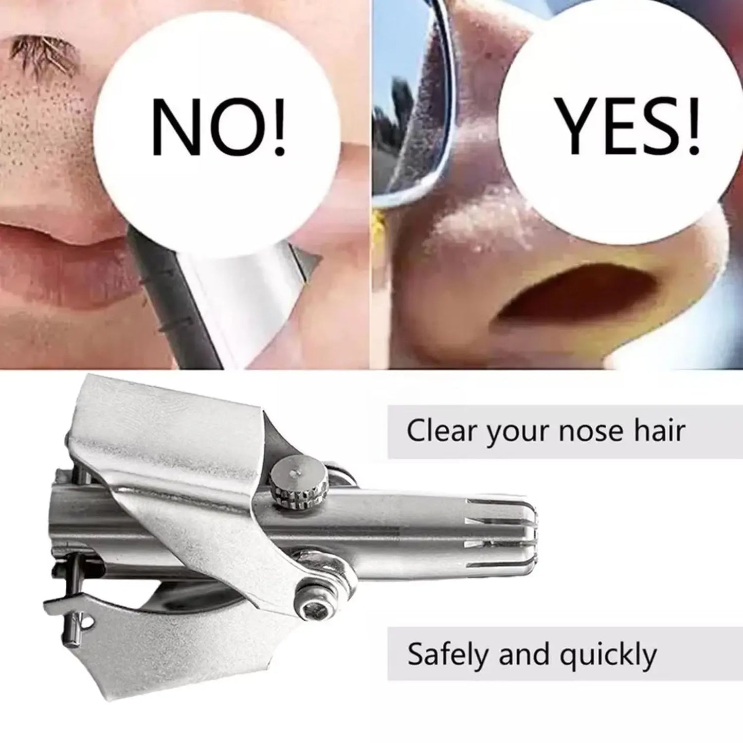 Nose Hair Clipper Stainless Steel Hair Remover (1 Pc With Brush Plastic Case) - Chestore