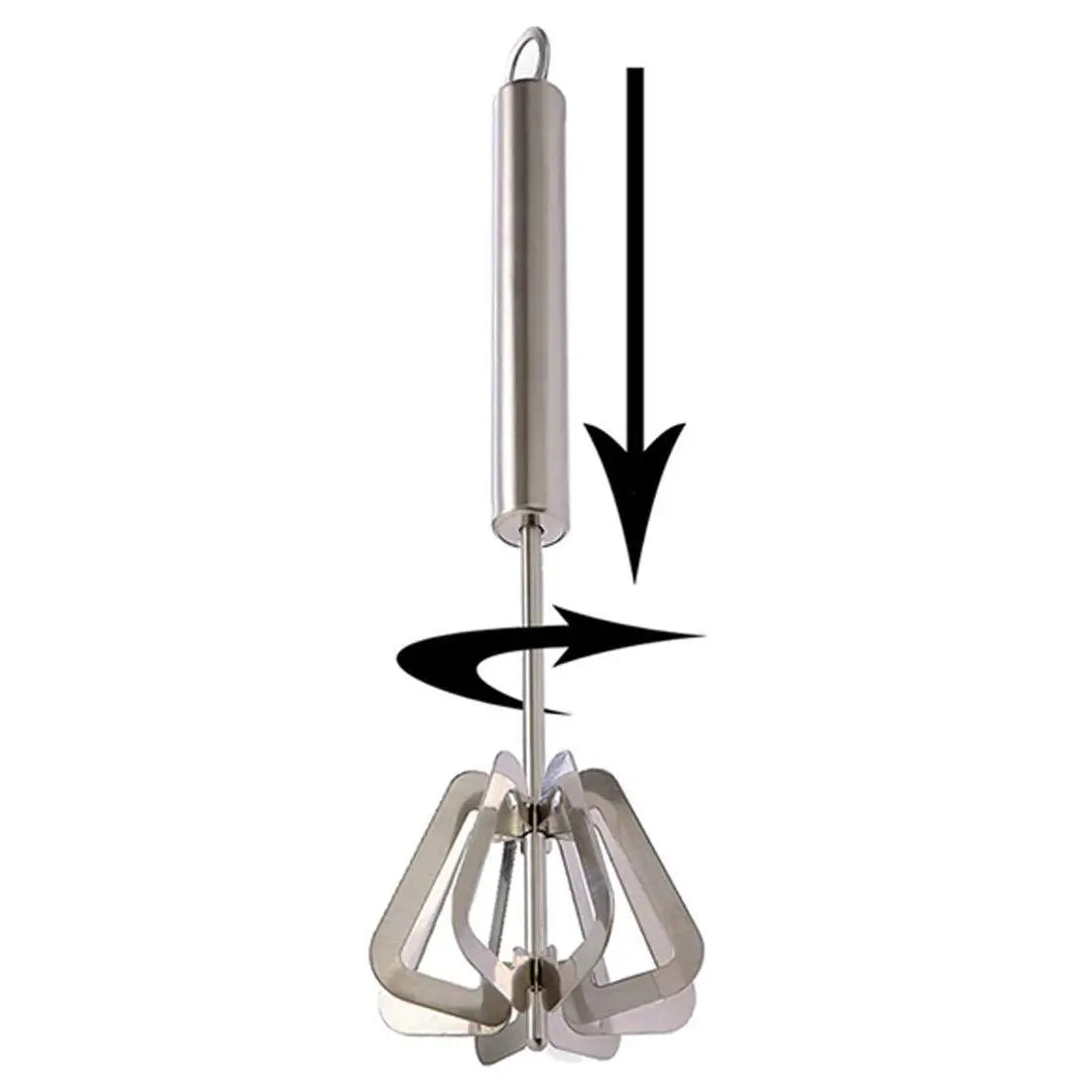 Stainless Steel Manual Hand Blender – Effortless Mixing & Whisking - Chestore