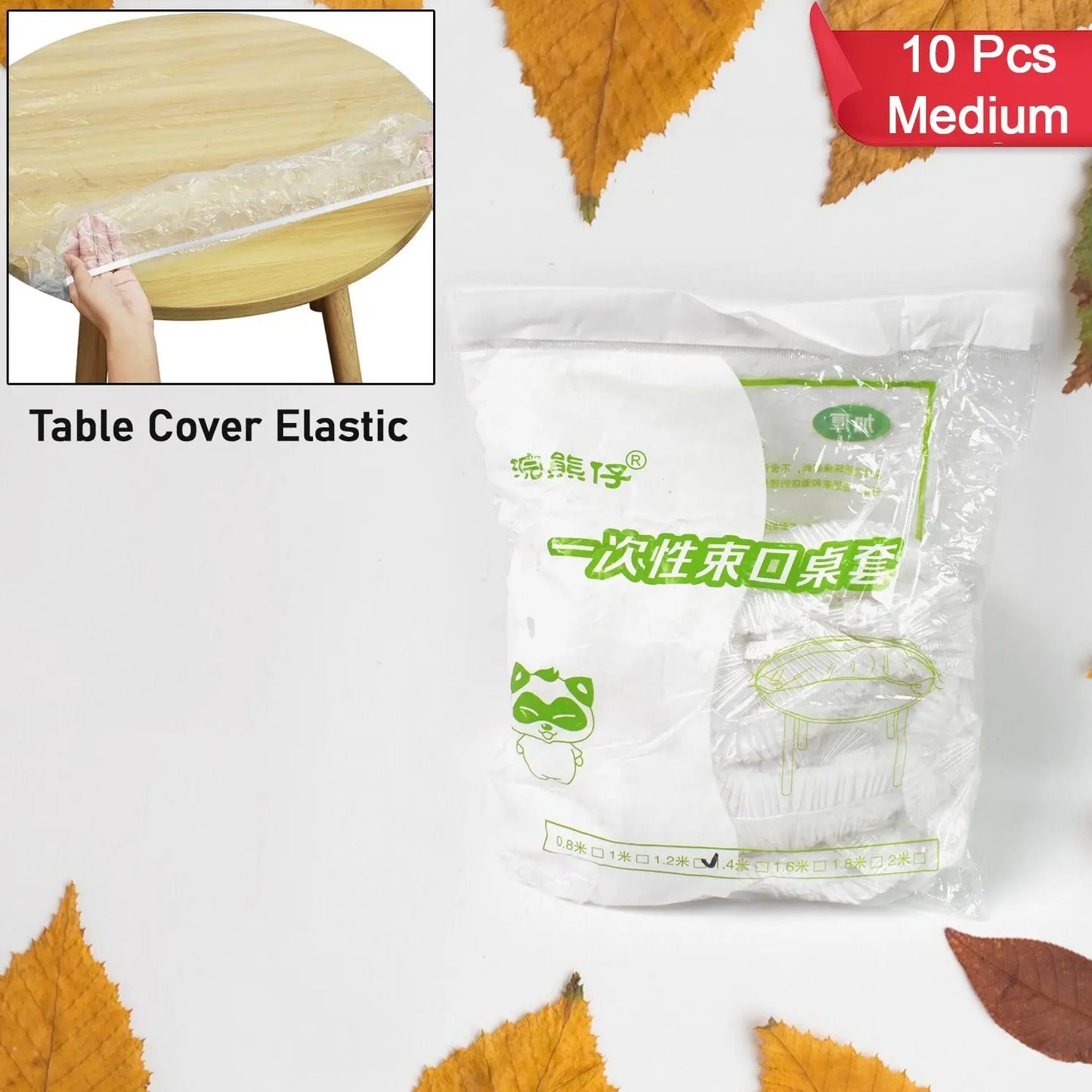 Medium Elastic Table Cover Bag – 1.4m | Waterproof & Reusable (10 Pcs Set) 🏡✨ - Chestore