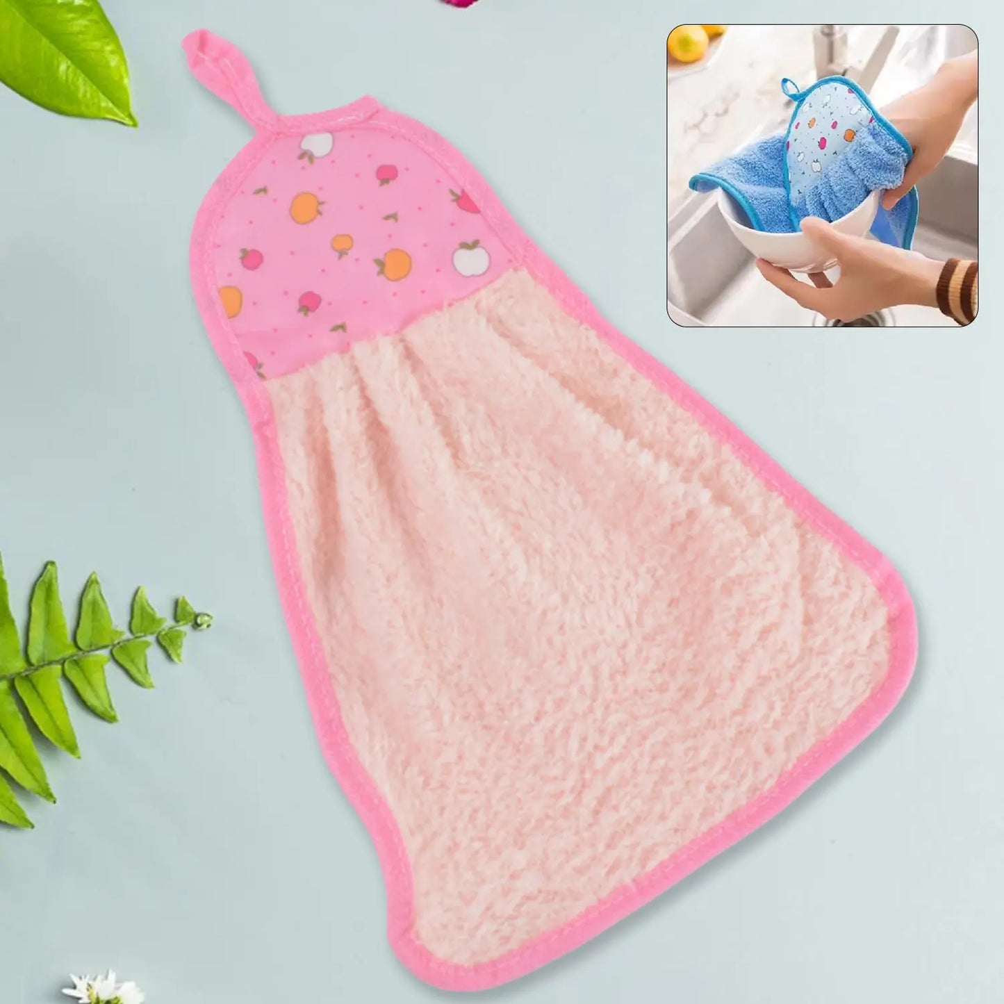 Microfiber Hanging Kitchen Towel – Soft, Absorbent & Quick - Dry with Loop 🏡🧼 - Chestore