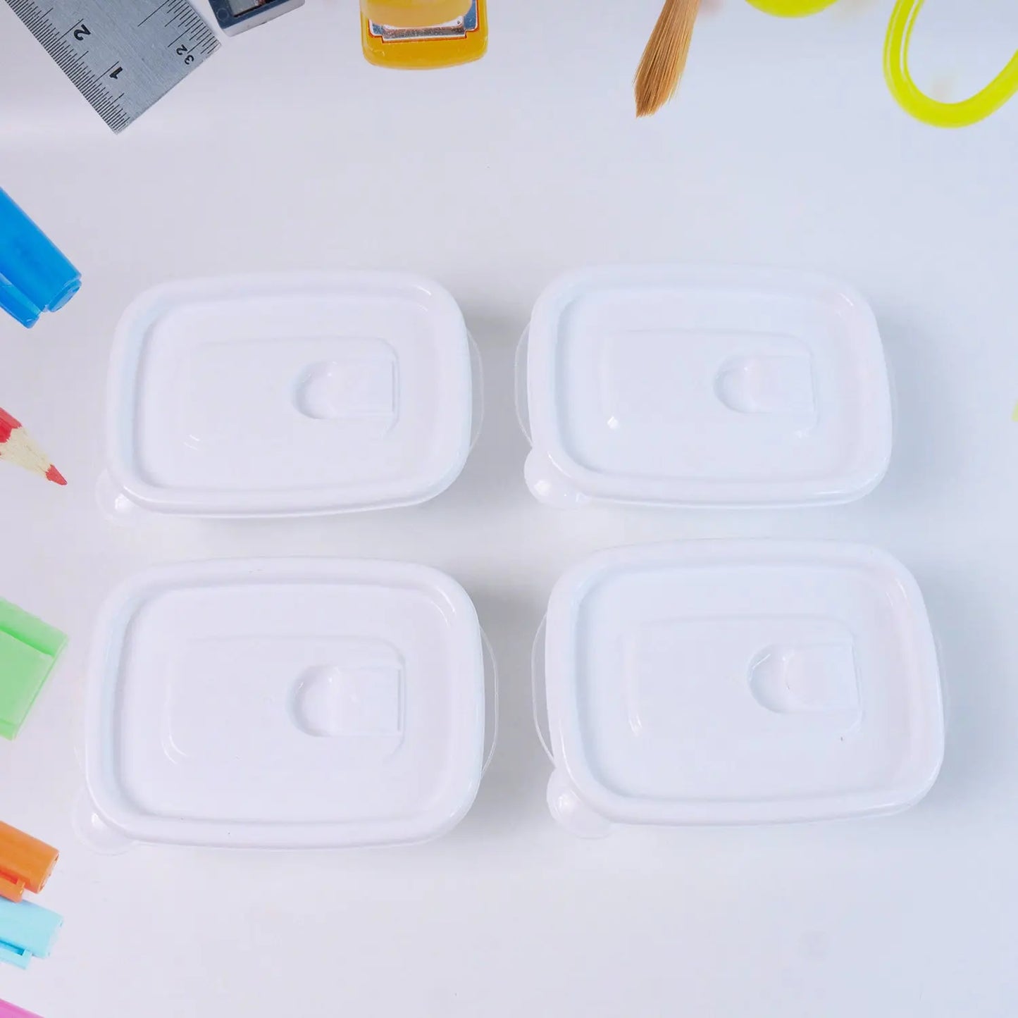 4 - Piece Microwave - Safe Food Storage Containers – 400ml Airtight & BPA - Free 🍱🔥 - Chestore