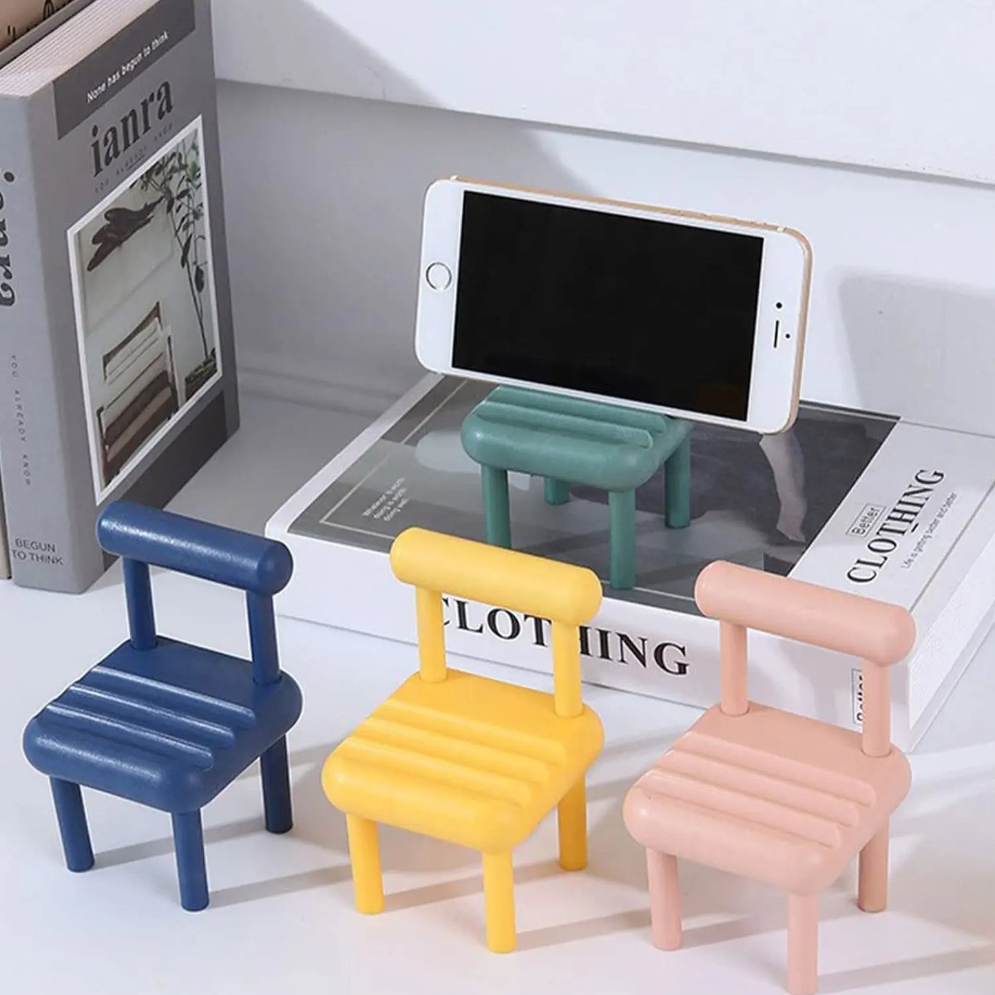 Mini Chair Mobile Phone Holder – Fun & Portable Smartphone Dock for All Phones 📱🪑✨ - Chestore