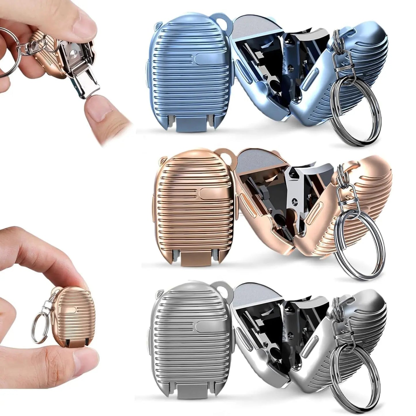 Keychain Nail Clipper Small Nail Clippers Multicolor (1 Pc) - Chestore