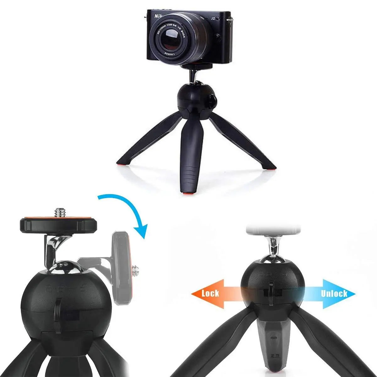 Universal Mini Tripod – Compact & Adjustable Tripod Stand for Phones & Cameras - Chestore