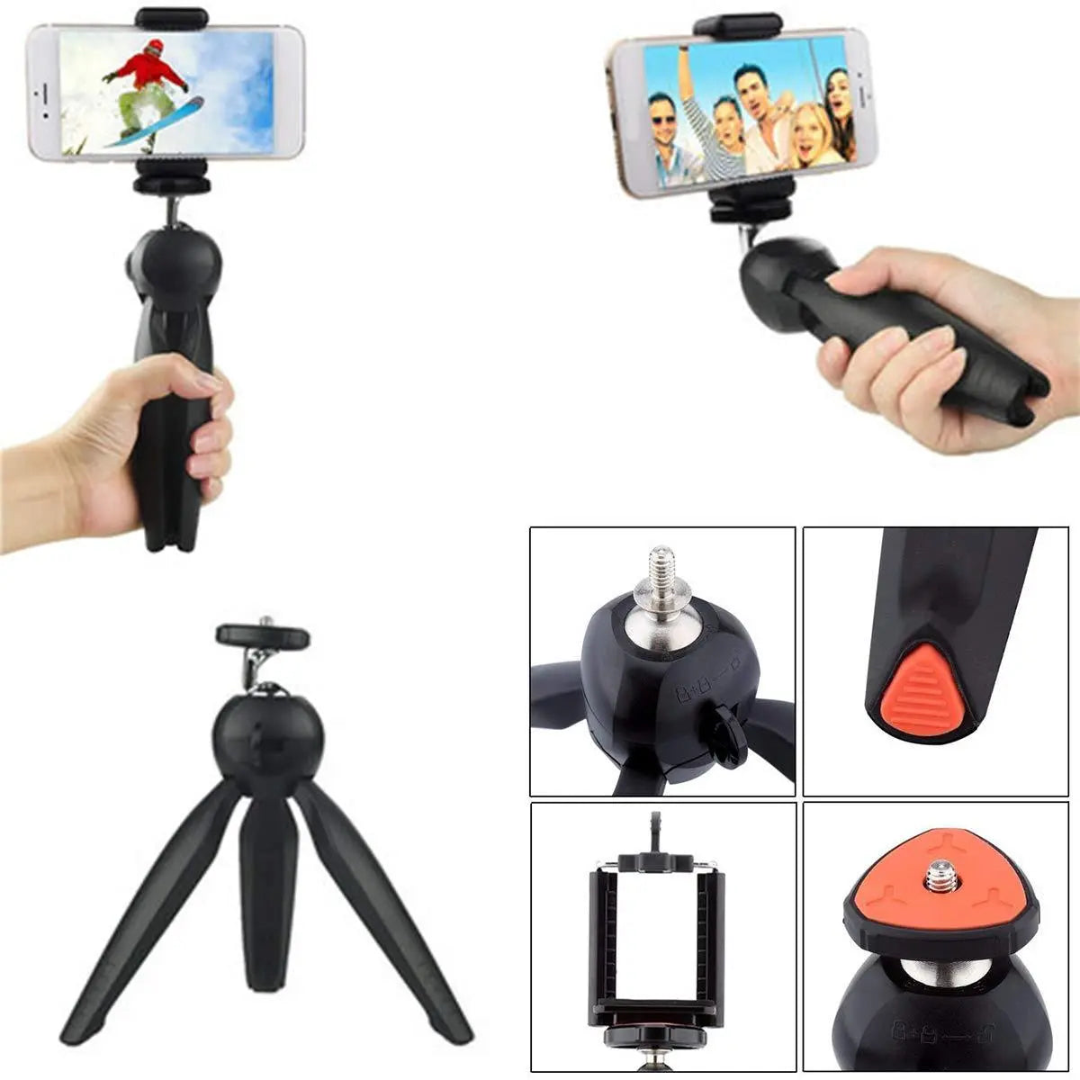 Universal Mini Tripod – Compact & Adjustable Tripod Stand for Phones & Cameras - Chestore