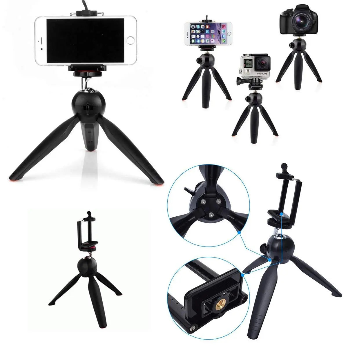 Universal Mini Tripod – Compact & Adjustable Tripod Stand for Phones & Cameras - Chestore