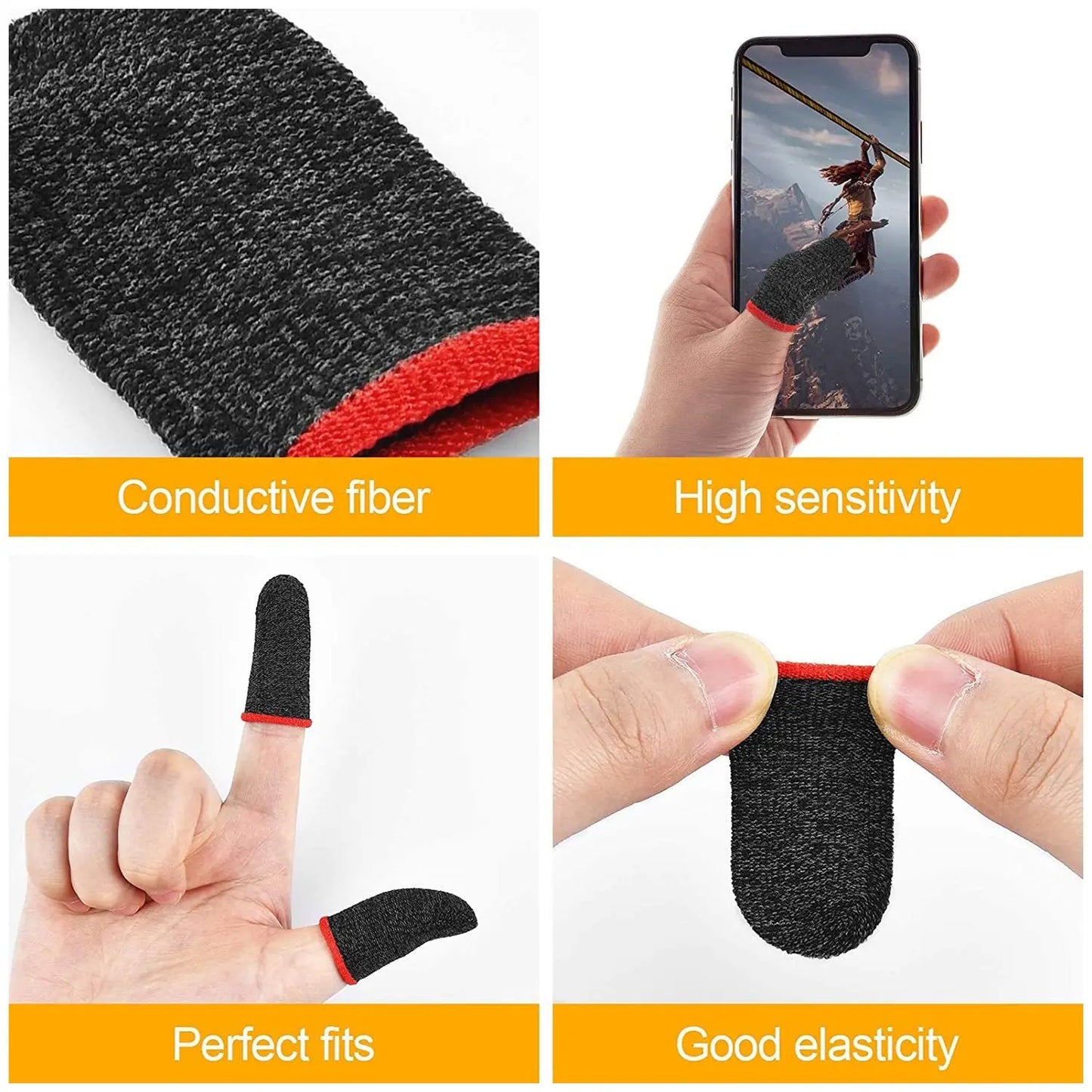 Thumb Finger Sleeves for Mobile Gaming – 1 Pair for PUBG, COD, Free Fire 🎮🧤📱 - Chestore