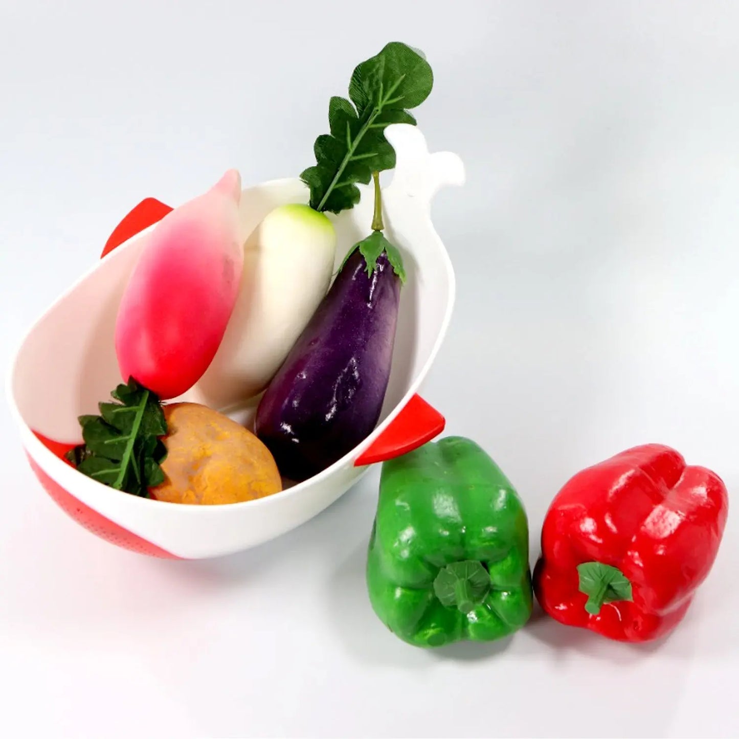 Plastic Washing Bowl & Strainer – Multi - Purpose Rice, Fruits & Vegetable Washer - Chestore