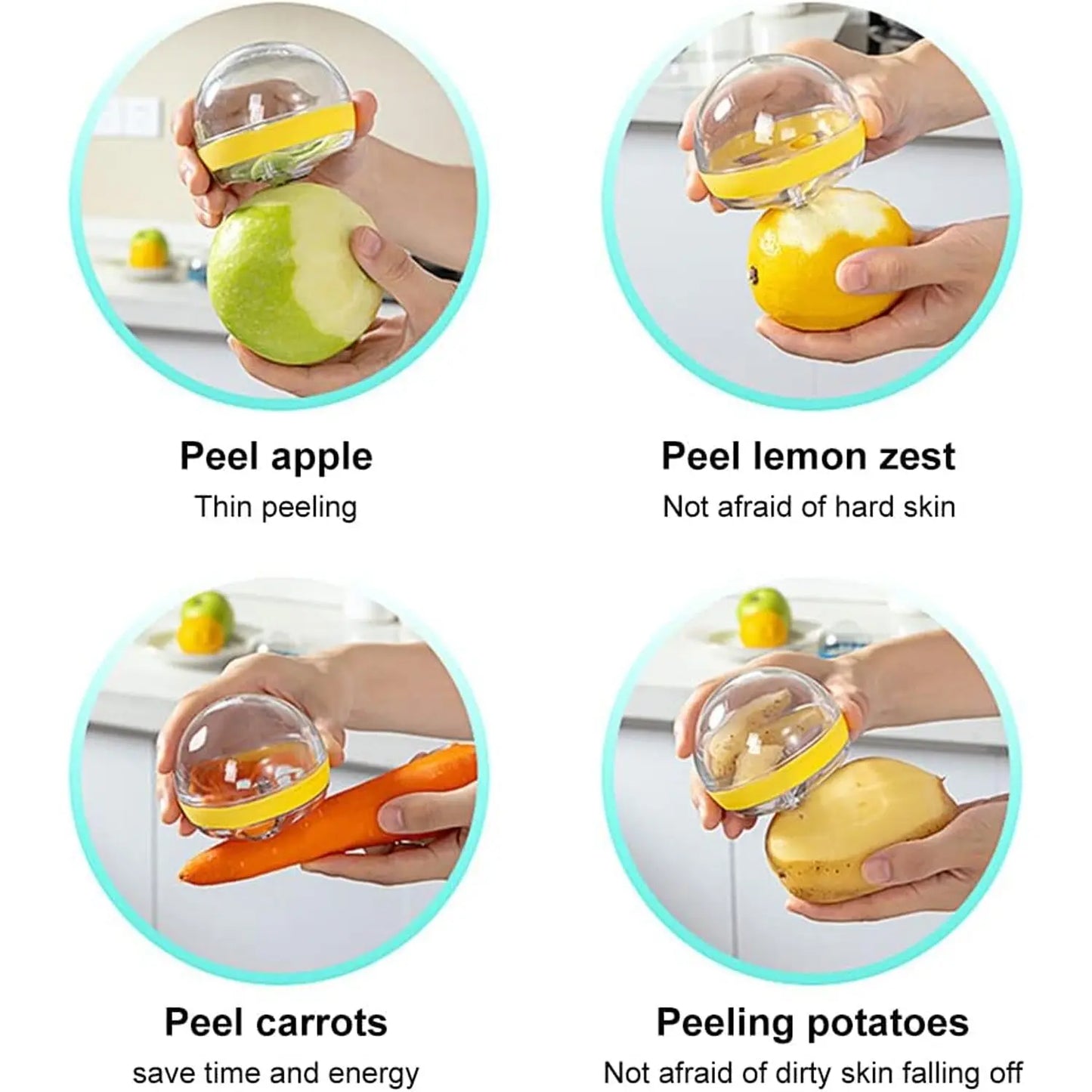 Multifunctional Round Shape Peeler with Container | Removable & Washable Fruit/Vegetable Peeler - Chestore