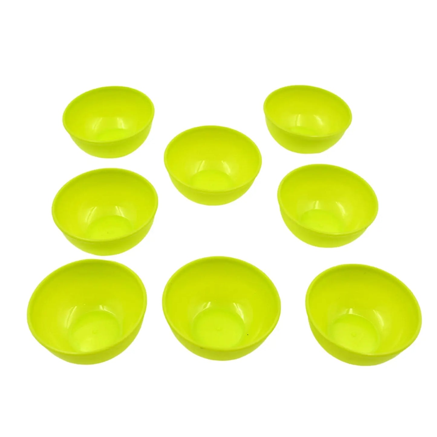 Multipurpose Small Round Plastic Bowl – 8 Pcs, Microwave & Dishwasher Safe - Chestore