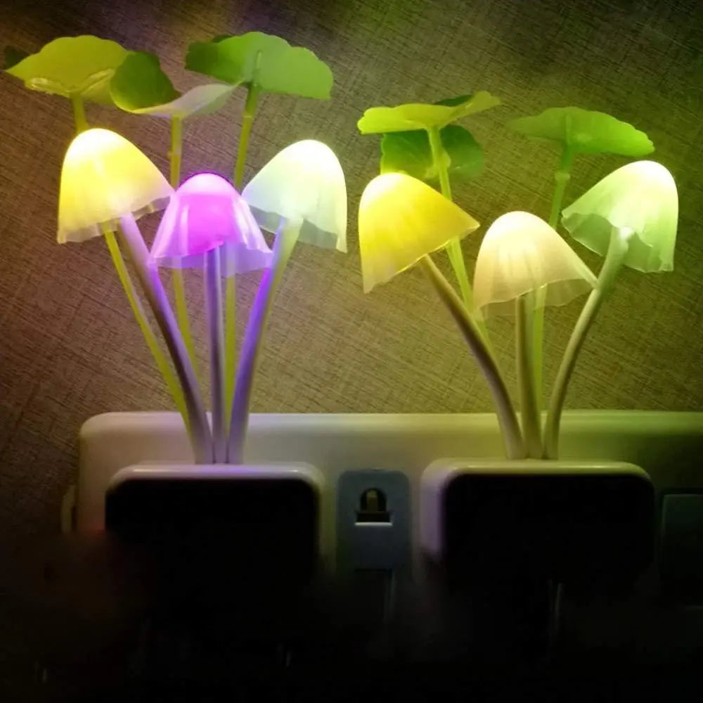 Colorful Mushroom Night Light Lamp – Soft & Soothing LED Glow for Any Room 🍄🌈 - Chestore