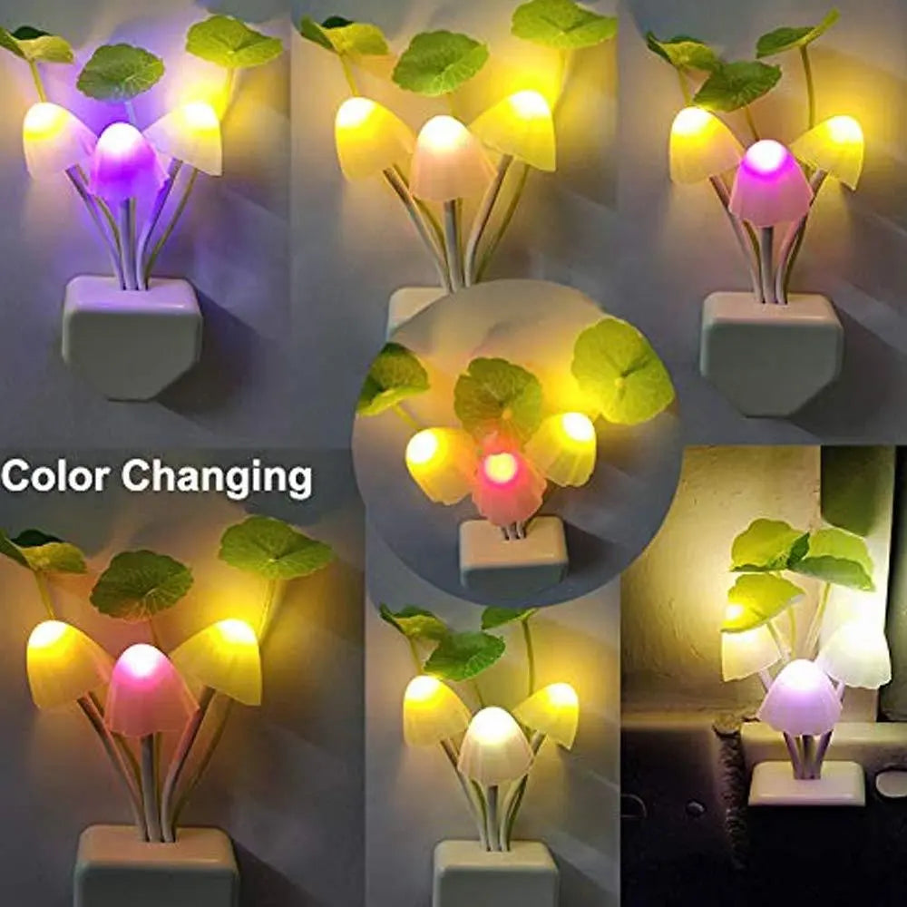 Colorful Mushroom Night Light Lamp – Soft & Soothing LED Glow for Any Room 🍄🌈 - Chestore