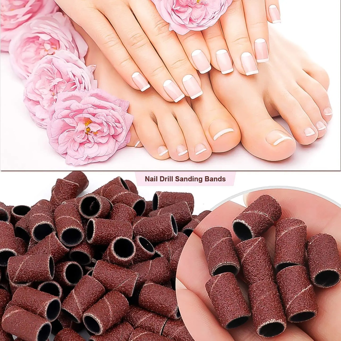 Nail Drill Sanding Bands – 10 Pcs Replacement Bits Set for Manicure & Pedicure Tools - Chestore