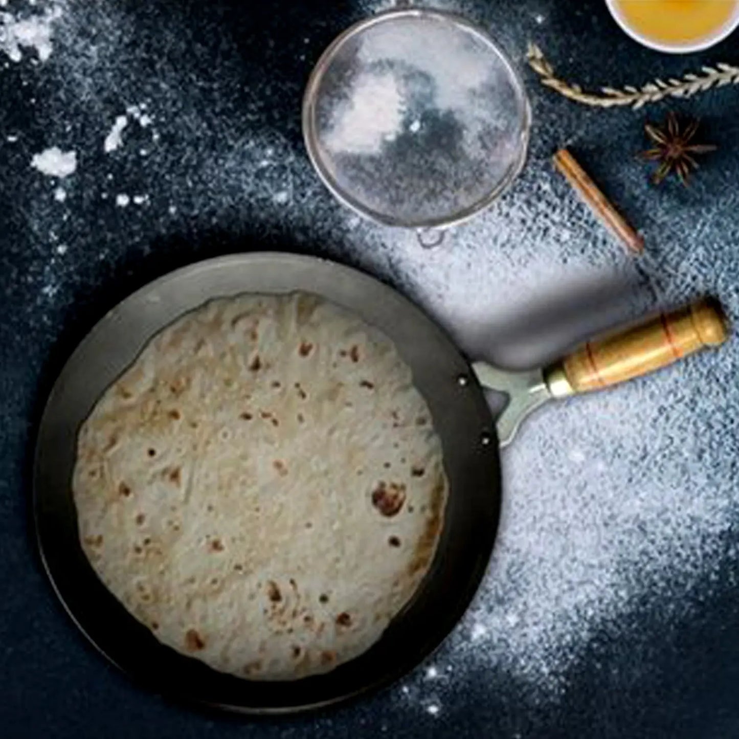 Wooden Handle Roti Tawa – Perfect for Rotis & Parathas - Chestore