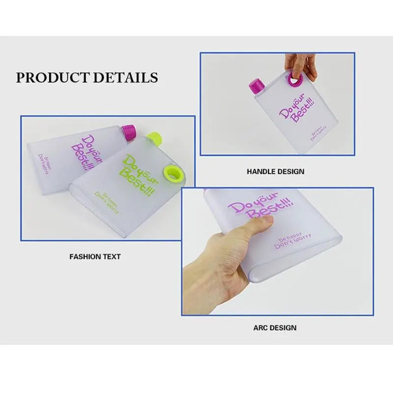 Notebook Style Slim Water Bottle – 380ml | Portable & Stylish Hydration - Chestore