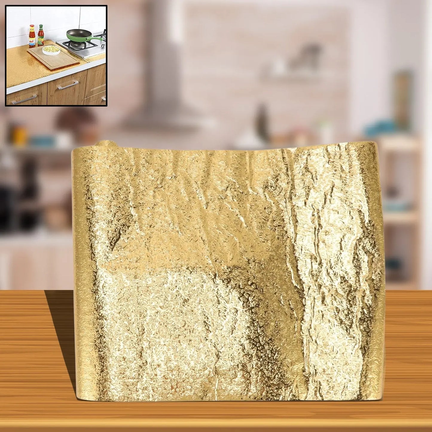 Oil - Proof Waterproof Sticker | Self - Adhesive Aluminum Foil Wallpaper (60 cm x 2 m) - Chestore