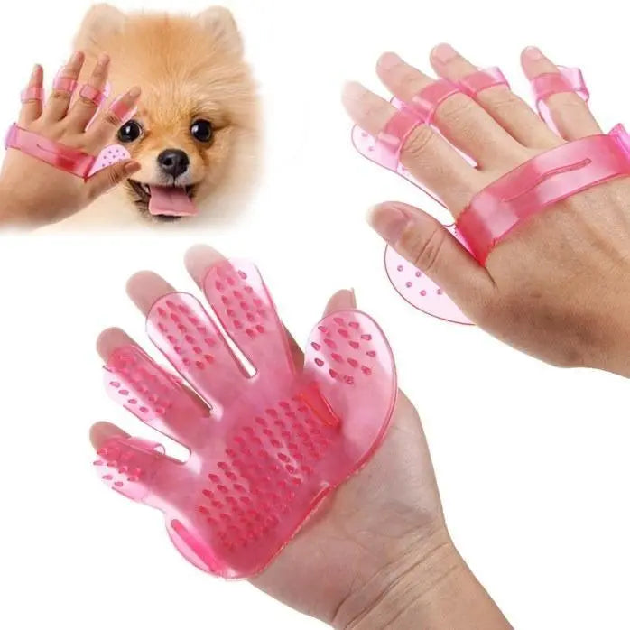 Rubber Pet Cleaning Massaging Grooming Glove Brush – Ultimate Pet Care - Chestore