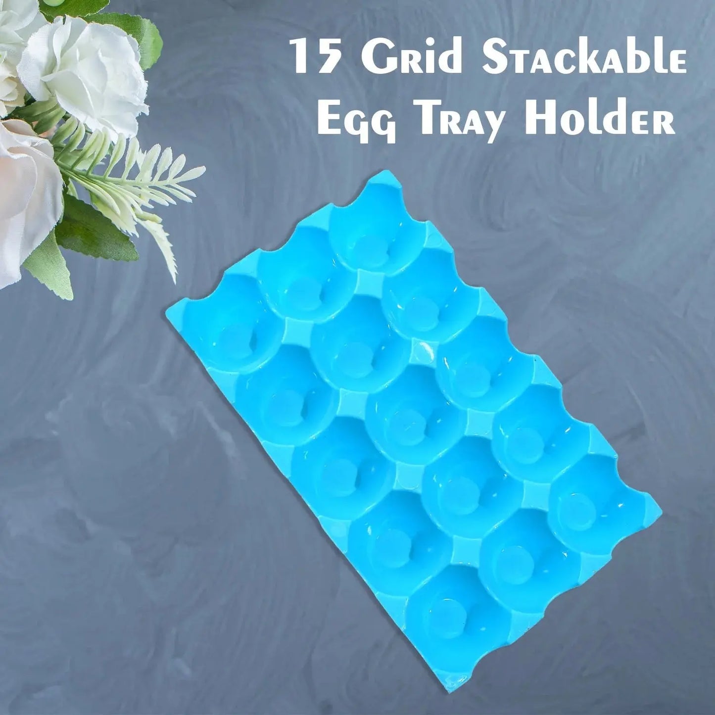 15 - Cavity Plastic Egg Tray – Secure & Organized Egg Storage (Set of 4) - Chestore
