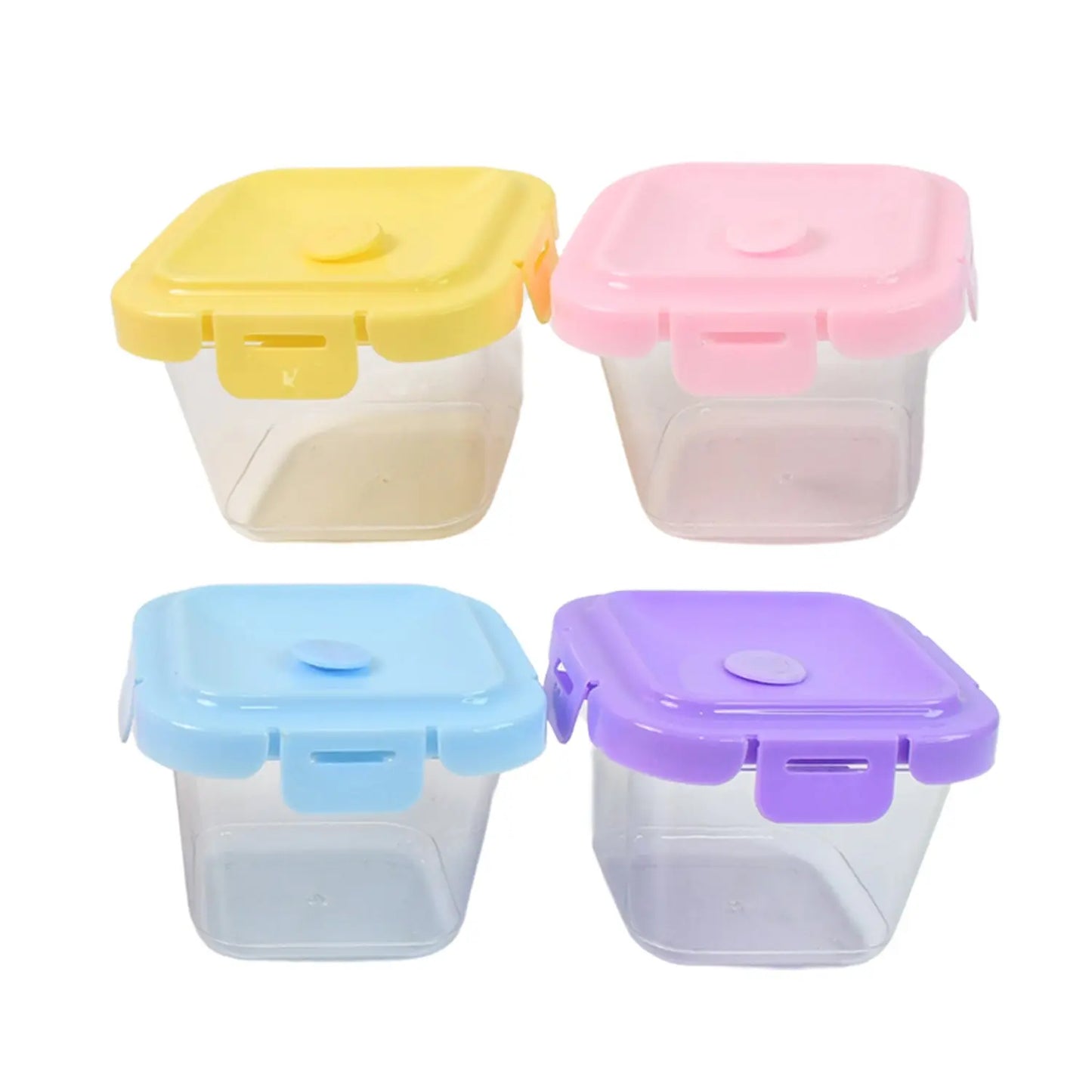 🥡 Plastic Food Storage Containers with Lid – 4 Pcs Set (500 ml) - Chestore