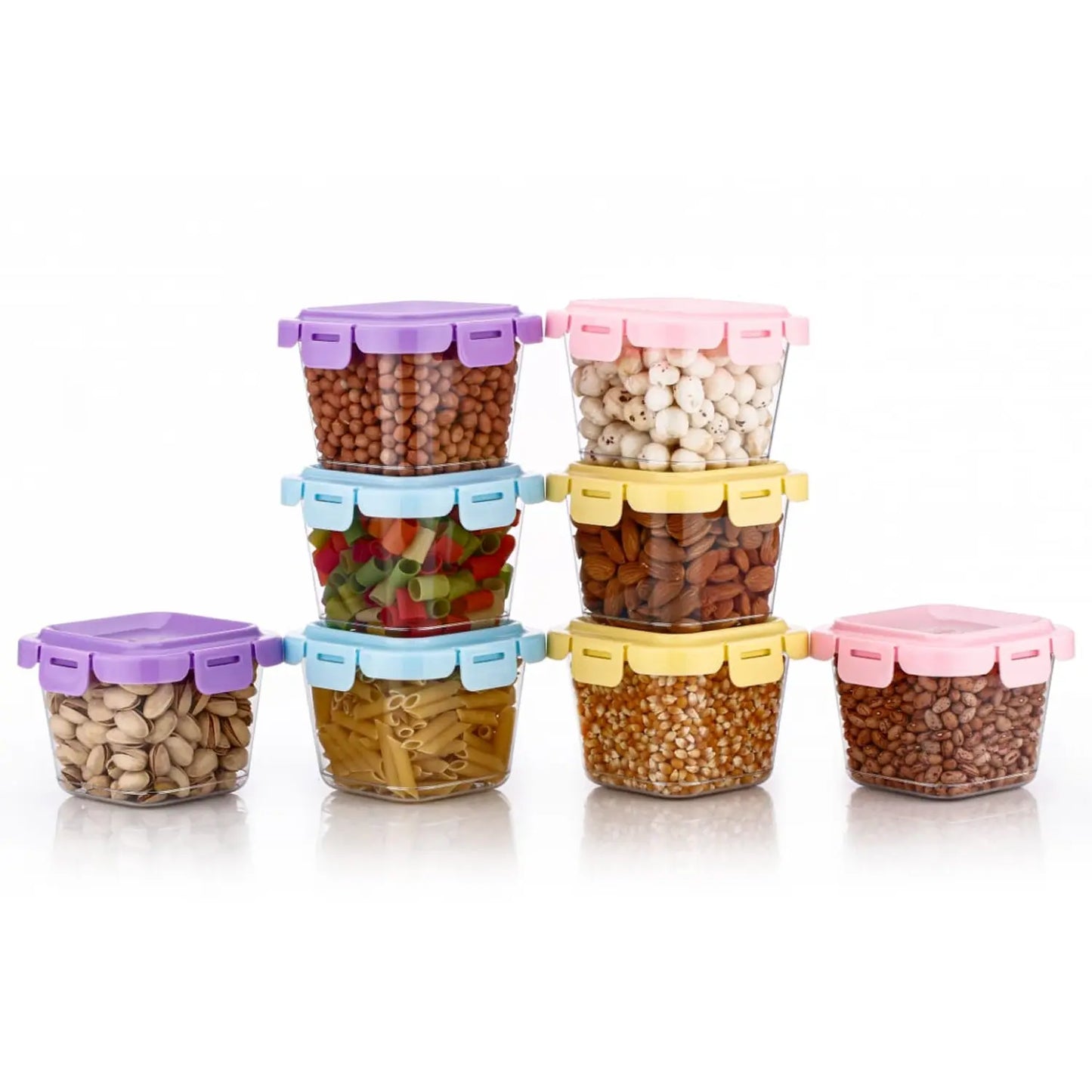 🥡 Plastic Food Storage Containers with Lid – 4 Pcs Set (500 ml) - Chestore