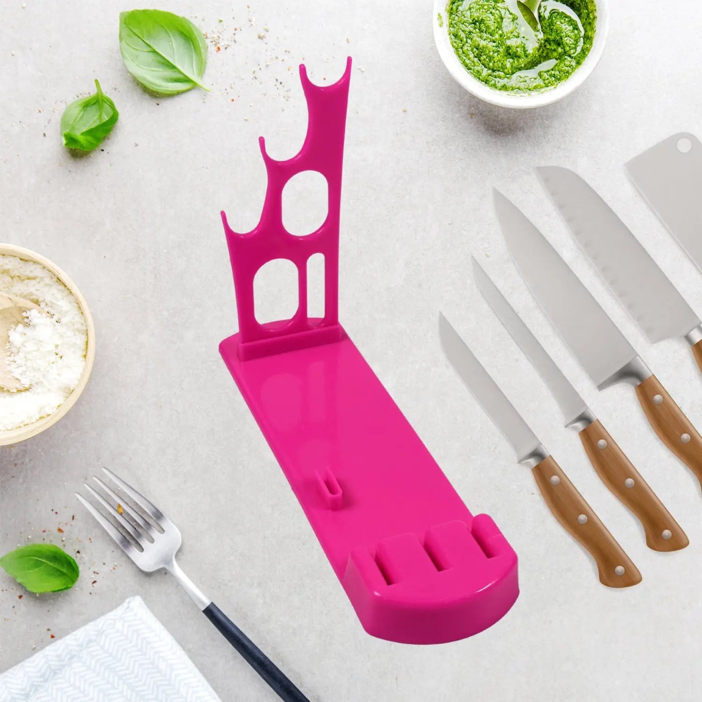 Plastic Kitchen Knife Stand – Best Multifunction Knife Holder - Chestore