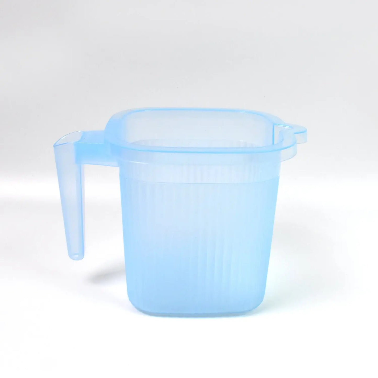 Plastic Square Transparent Bath Mug – 1000ml - Durable & Stylish - Chestore