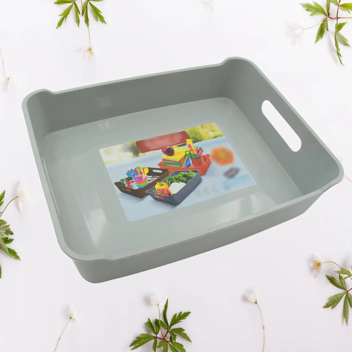 Multipurpose Plastic Storage Tray – Set of 3 for Kitchen & Home - Chestore