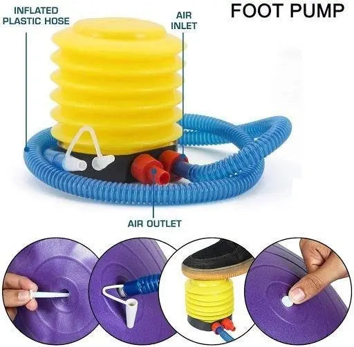 🦶 Portable Foot Air Pump with Hose – Heavy Duty & Easy to Use! 🚲🚗 - Chestore
