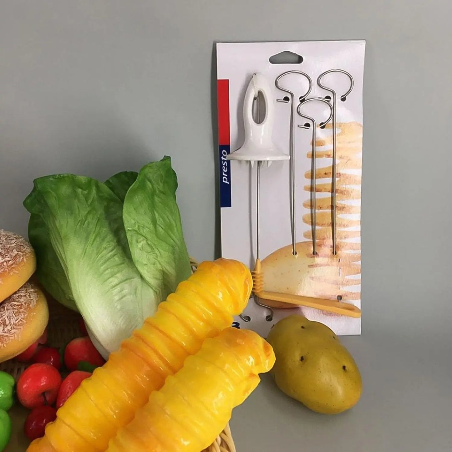 Potato Spiral Cutter | DIY Twister Slicer with 4 Skewers - Chestore
