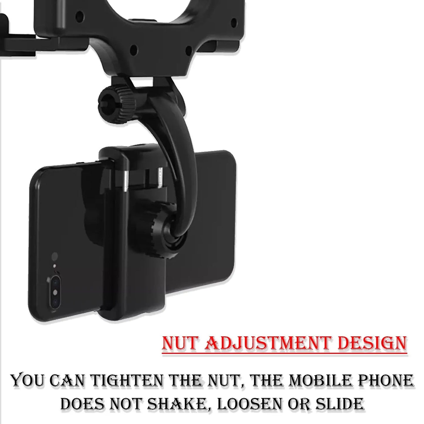 Universal Rear View Mobile Holder – Vehicle Mirror Phone Mount Stand 🚗📱 - Chestore