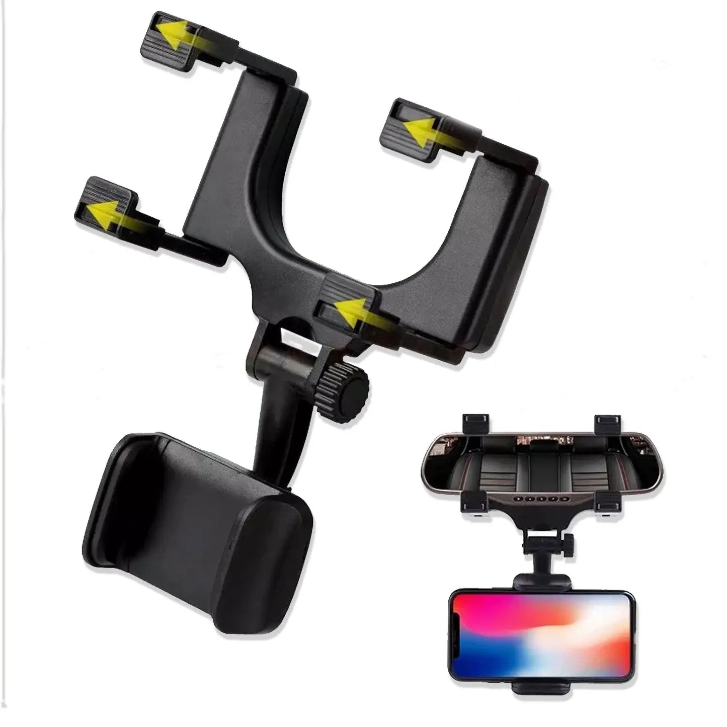 Universal Rear View Mobile Holder – Vehicle Mirror Phone Mount Stand 🚗📱 - Chestore