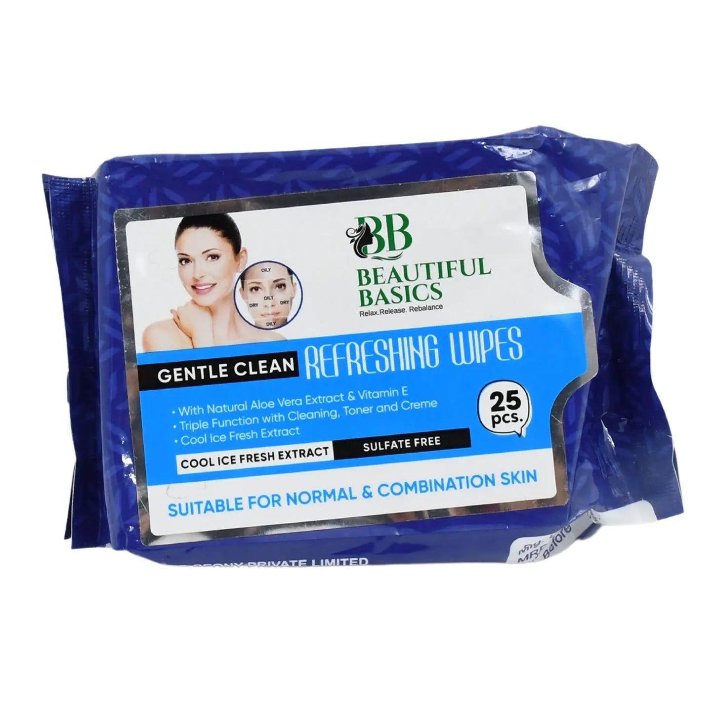Refreshing Facial Wet Wipes – Alcohol - Free, pH Balanced, with Fruit Extracts (25 Wipes) - Chestore