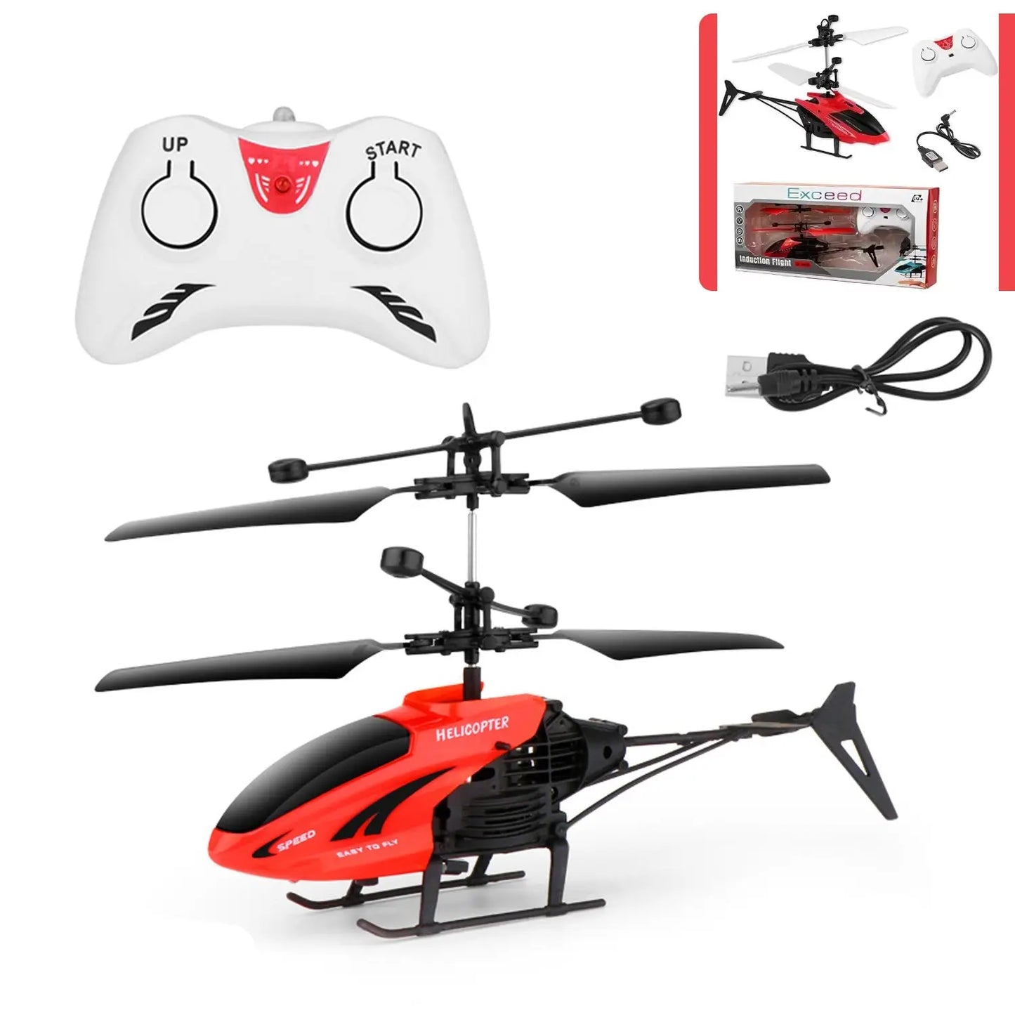 Remote Control Helicopter for Kids – USB Rechargeable RC Toy for Boys & Girls (Pack of 1) - Chestore
