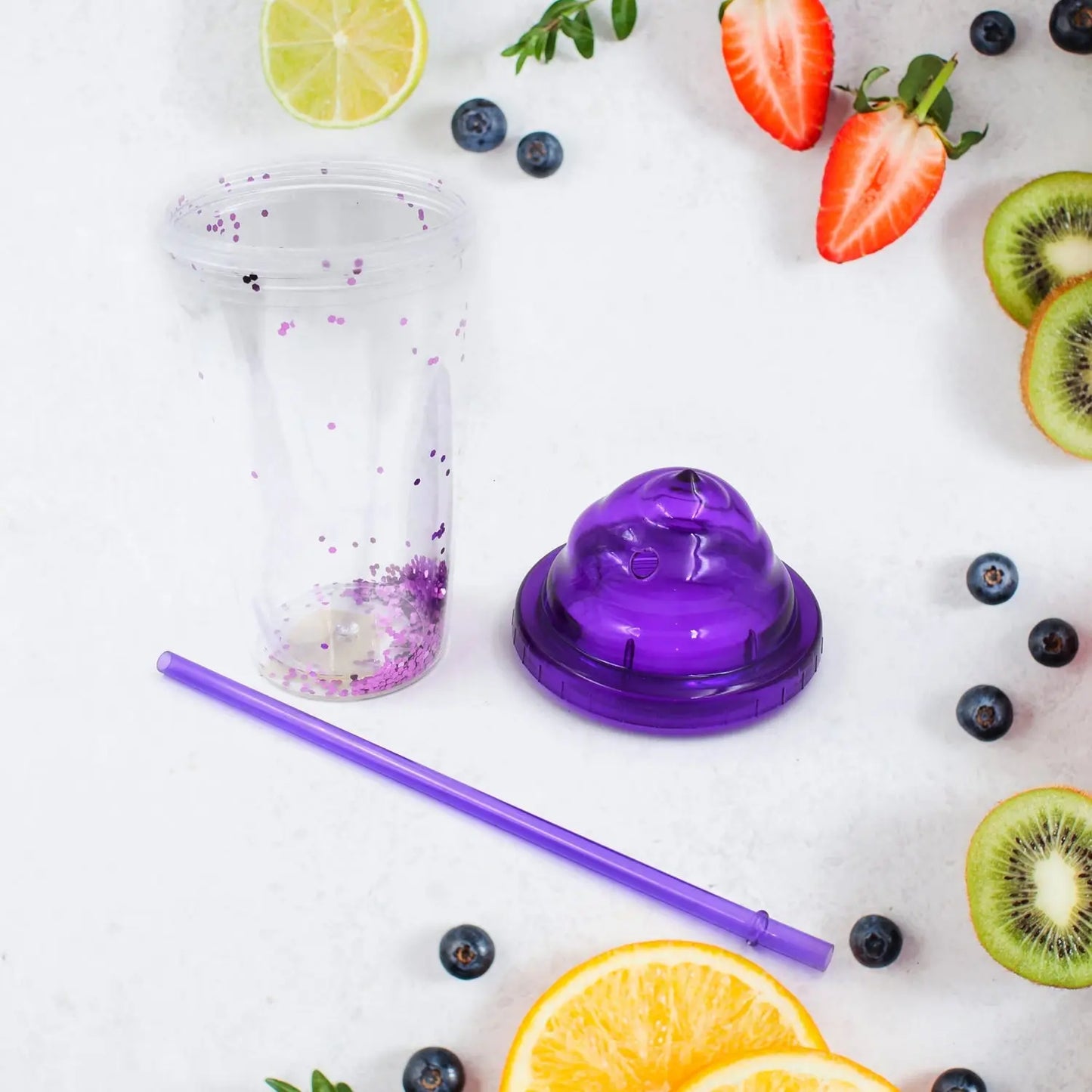 High - Quality Plastic Cold Drink Cup Tumbler with Lid & Straw – Reusable 16oz Tea & Coffee Travel Cup - Chestore