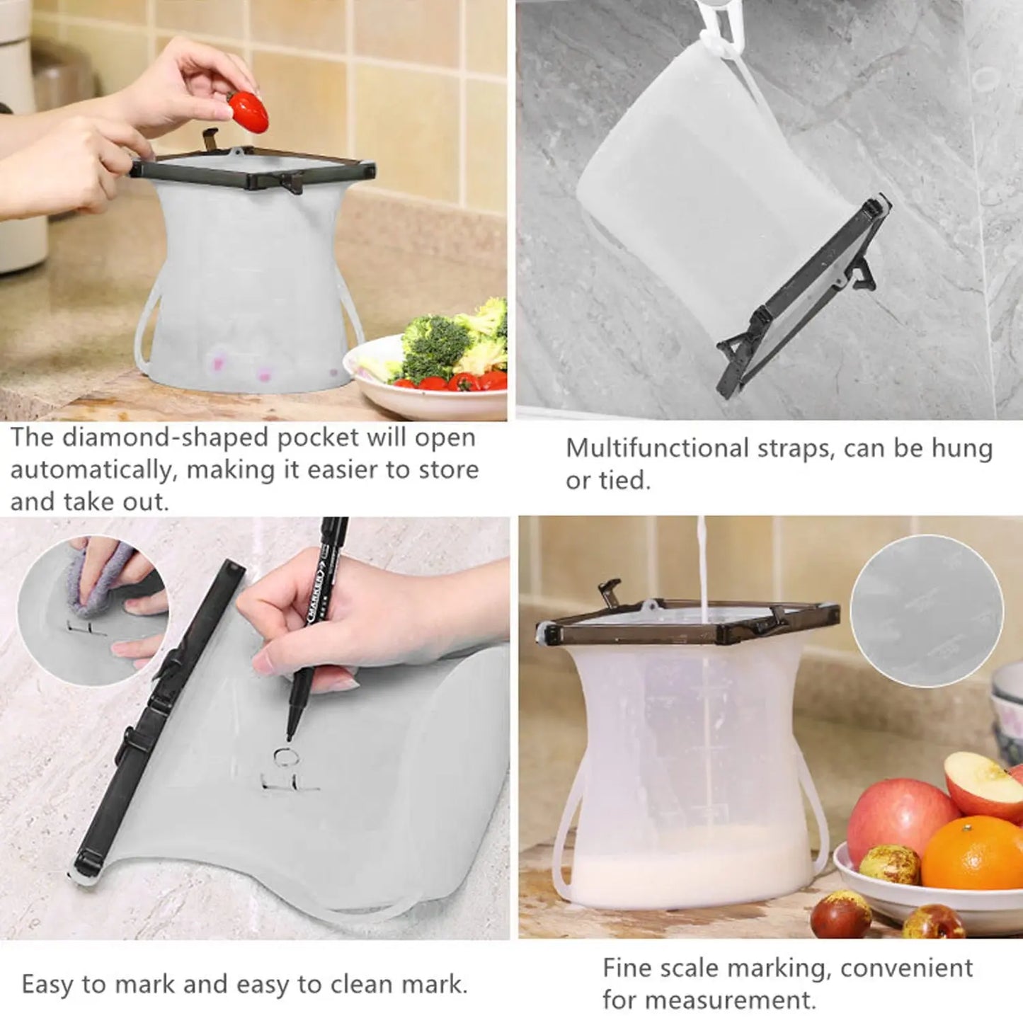 Reusable Silicone Food Storage Bag 3 Bag Set Leakproof Lock Reusable Flat Bottom Freezer Bags Sandwich Bags Silicone Food Grade Kids Snack Bags Bpa Free Microwave Dishwasher Safe - Chestore
