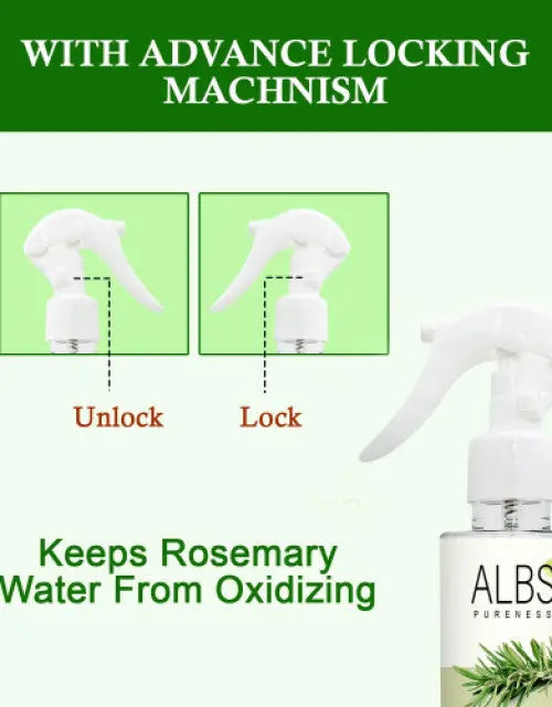 Spatula with lock mechanism and ALBS Pureness product on a green background