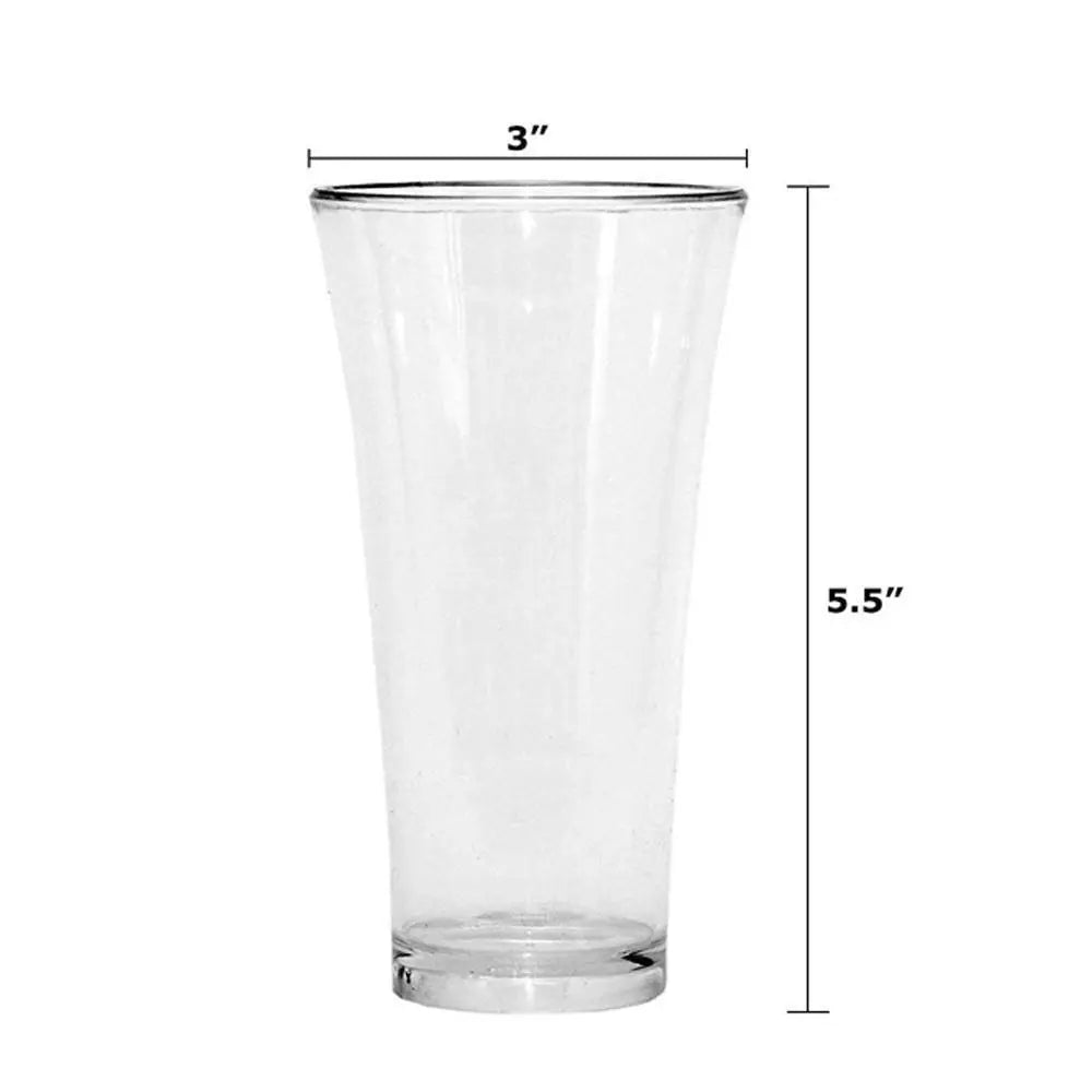 Stylish Transparent Juice Glasses Set | 300ml Plastic Glasses (6 Pcs) - Chestore
