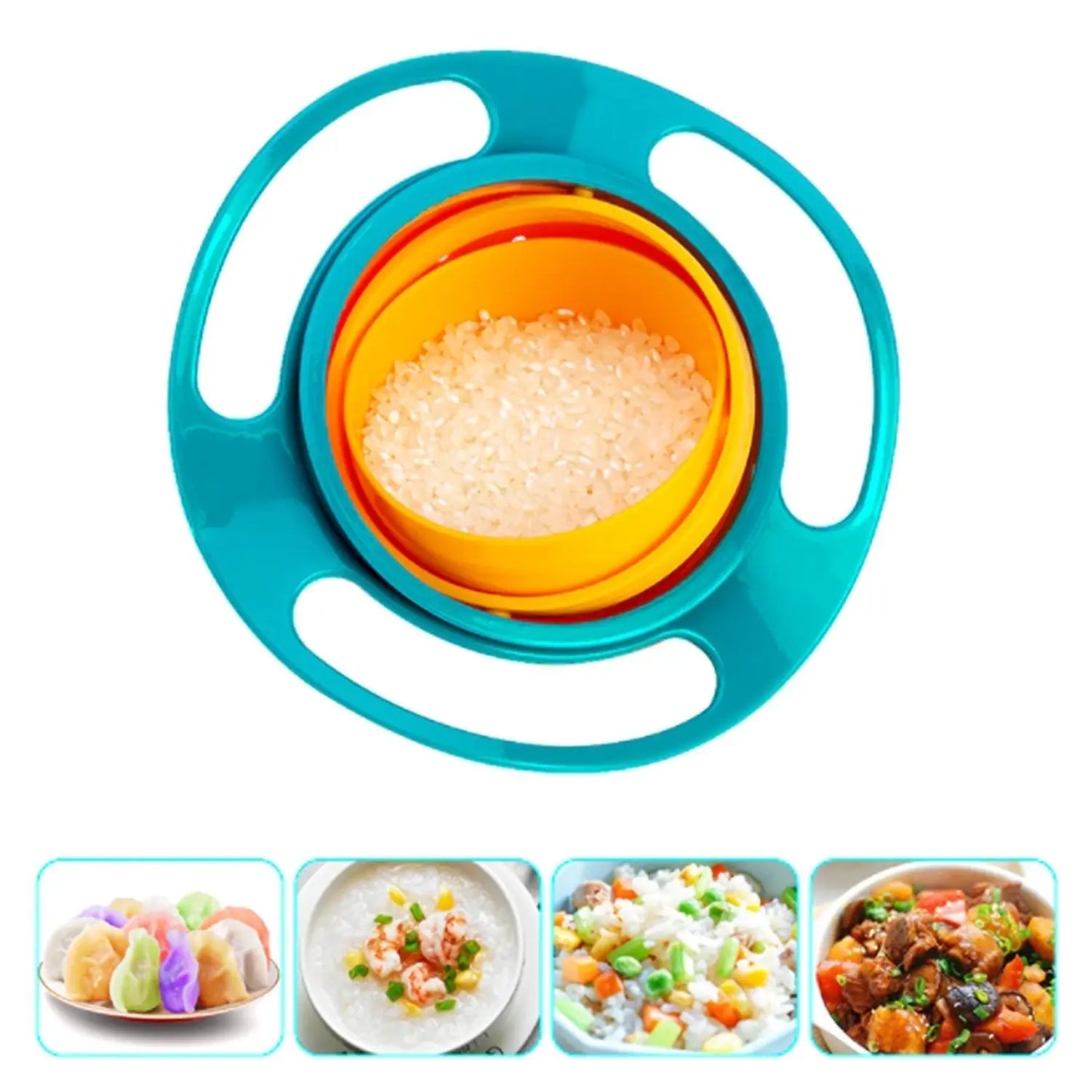 Rotating Baby Bowl | Spill - Proof Toddler Feeding Bowl for Mess - Free Meals - Chestore